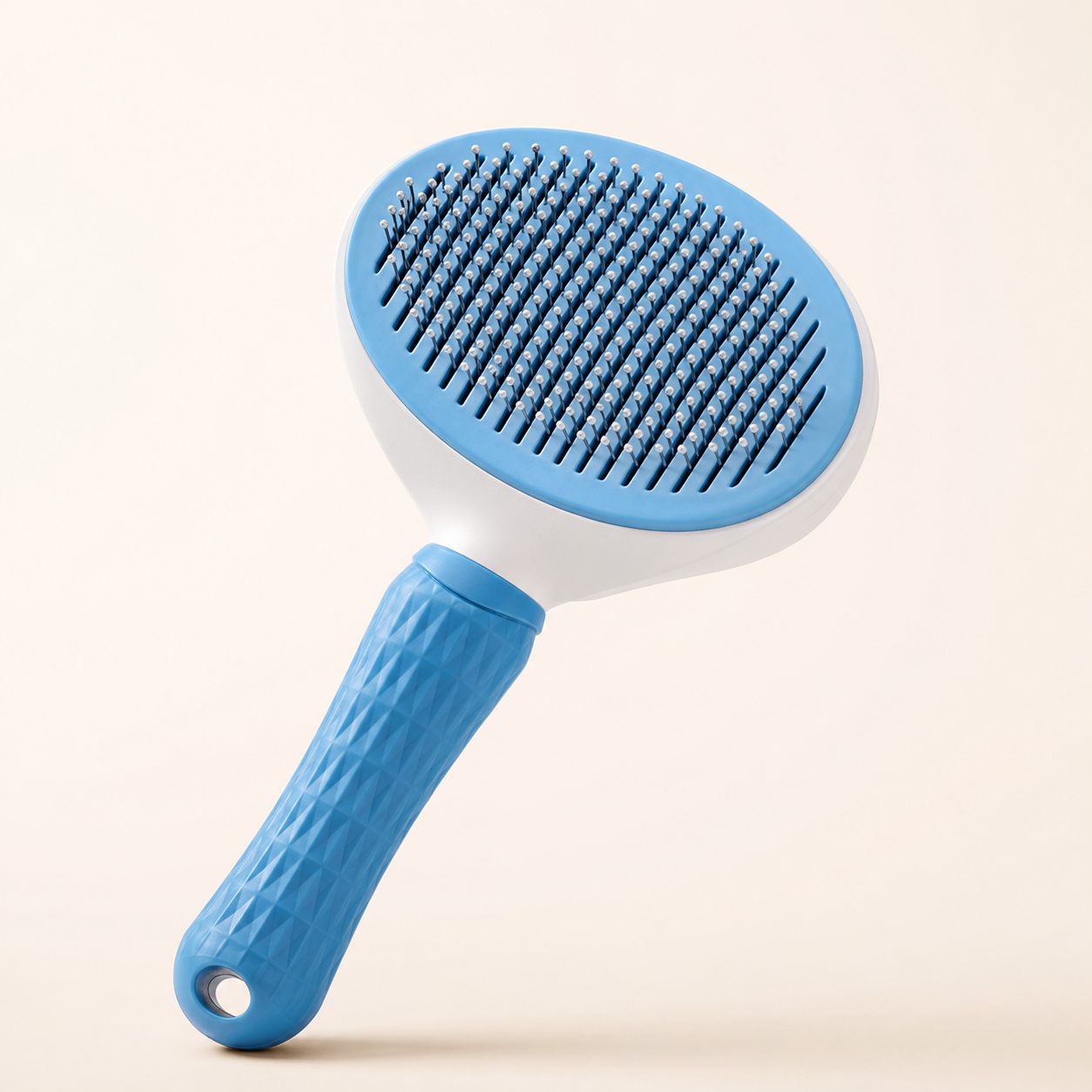 Tail & Co self-cleaning deshedding brush for dogs on clean neutral background